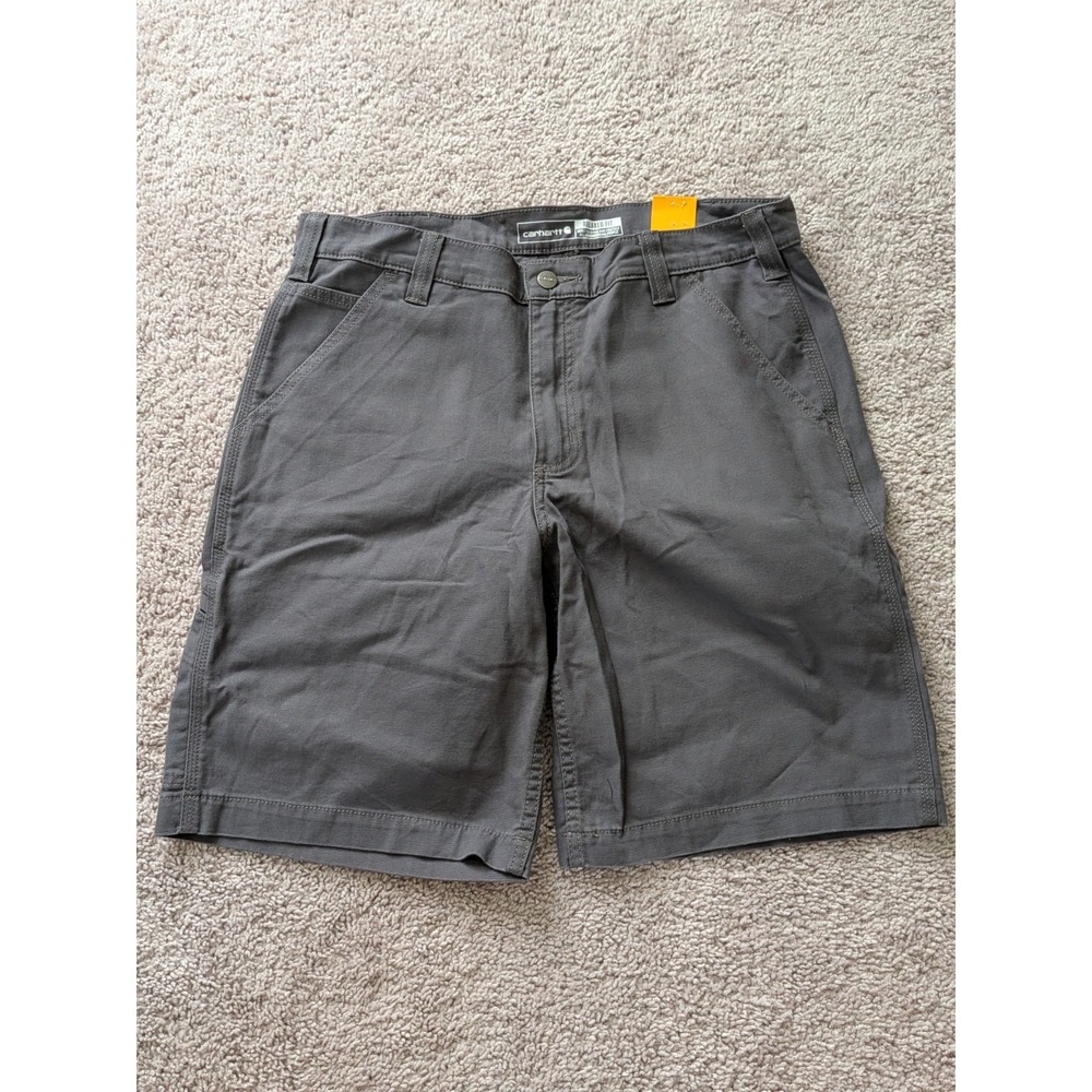 Carhartt Rigby Dungaree Shorts Mens 34 Gray Relaxed 10 Inseam Cargo Workwear NWT